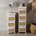 Dulap baie cu 4 cosuri Pompei, Versa, 29 x 25 x 82 cm, lemn, natural