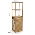 Raft de baie cu cos de rufe Barron, Versa, 37.5 x 33 x 130 cm, bambus