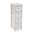 Dulap baie cu 4 sertare Azariah , Versa, 32 x 26 x 81 cm, lemn, alb