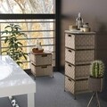 Organizator baie cu 4 cosuri Tori, Versa, 35 x 29 x 84 cm, nailon, bej