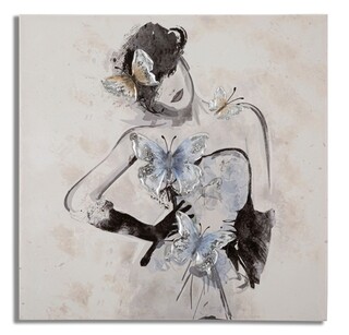 80x80 cm, Multicolor, Woman - B