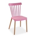 Scaun Arias, Versa, 43 x 52.5 x 80 cm, lemn/polipropilena, roz