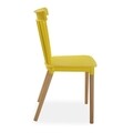 Scaun Arias, Versa, 43 x 52.5 x 80 cm, lemn/polipropilena, galben
