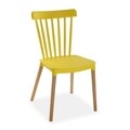 Scaun Arias, Versa, 43 x 52.5 x 80 cm, lemn/polipropilena, galben
