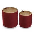 Set 2 taburete cu spatiu de depozitare Marsala, Versa, 39 x 44 cm/30.5 x 38 cm, MDF