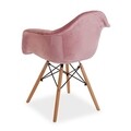 Fotoliu Gatlin, Versa, 61 x 64 x 82 cm, catifea/lemn, roz