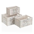 Set 3 cutii pentru depozitare Cozy Hearts, Versa, 40 x 28 x 15 cm, lemn