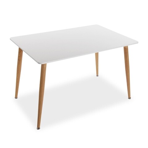 Masa Anika, Versa, 120 x 80 x 75 cm, MDF, alb/maro