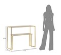 Consola, Mauro Ferretti, Level, 100 x 35 x 80 cm, fier/sticla, auriu