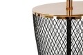 Veioza, Mauro Ferretti, Tower, 220 V, E27, max 40W, Ø 25 x 44 cm, fier/hartie/textil, negru/auriu