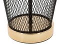 Veioza, Mauro Ferretti, Tower, 220 V, E27, max 40W, Ø 25 x 44 cm, fier/hartie/textil, negru/auriu