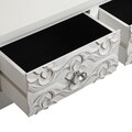 Consola cu 3 sertare Rowe, Versa, 110 x 34.5 x 75 cm, lemn, alb