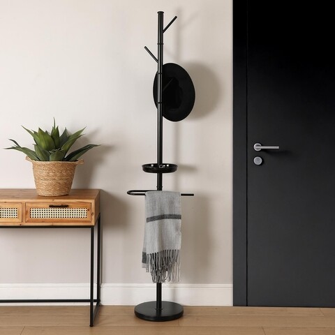 Cuier Noa, Versa, 40 x 30.5 x 180 cm, metal, negru