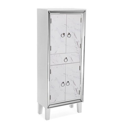 Bufet  Loiri, Versa, 48 x 25 x 122 cm, MDF, alb