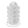 Set 8 recipiente pentru condimente si suport rotativ Spice, Versa, 11.6 x 28.5 x 13.6 cm