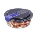 Caserola ermetica, Luminarc, Easy Box, 0.67 L, sticla, albastru/transparent
