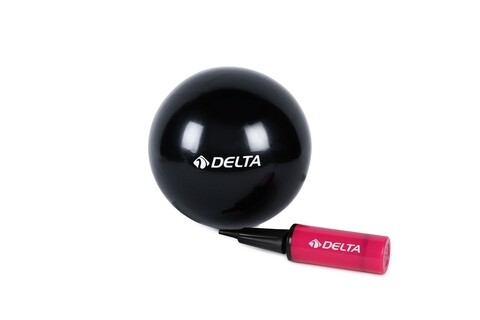 Set minge de pilates si pompa 267DLT1329, Delta, Ø25 cm, PVC, negru