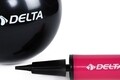 Set minge de pilates si pompa 267DLT1329, Delta, Ø25 cm, PVC, negru