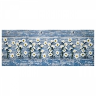 58x240 cm, Albastru/Alb