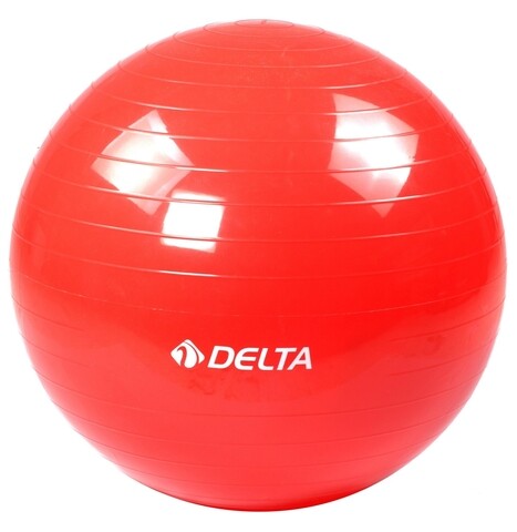 Minge de pilates 267DLT1376, Delta, Ø 55 cm, PVC, rosu