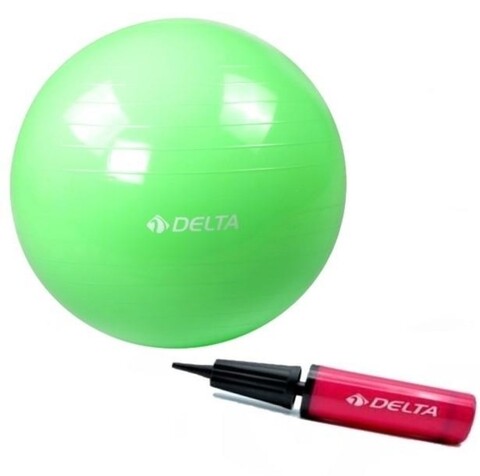 Set minge de pilates si pompa 267DLT1224, Delta, Ø55 cm, PVC, verde