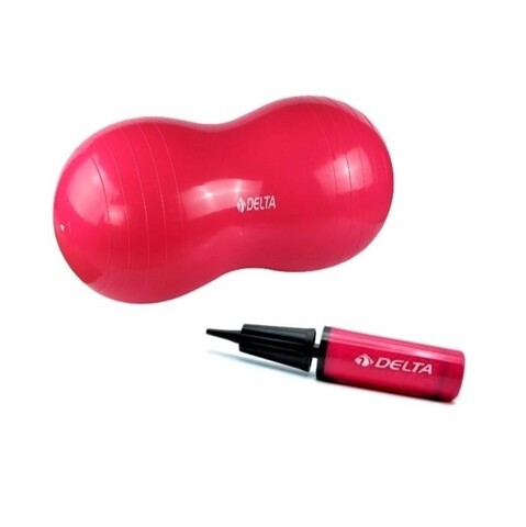 Set minge de pilates si pompa 267DLT1316, Delta, 90x45 cm, PVC, roz