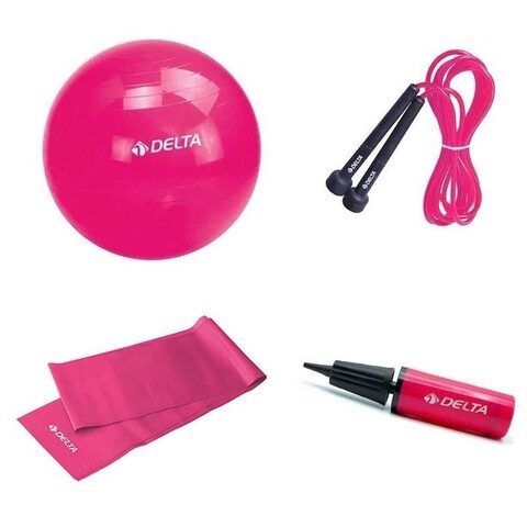 Set 4 piese pentru yoga/pilates 267DLT1783, Delta, PVC, roz