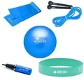 Set 5 piese pentru yoga/pilates 267DLT1436, Delta, cauciuc, turcoaz
