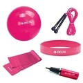 Set 5 piese pentru yoga/pilates 267DLT1433, Delta, cauciuc, roz