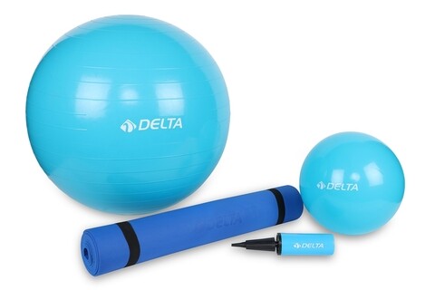 Set 4 piese pentru yoga/pilates 267DLT1855, Delta, PVC, albastru