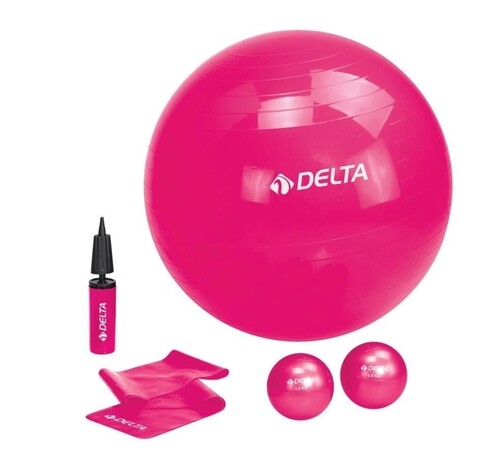 Set 5 piese pentru yoga/pilates 267DLT1683, Delta, PVC, roz