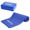 Set saltea si cub pentru yoga/pilates 267DLT1143, Delta, EVA, albastru