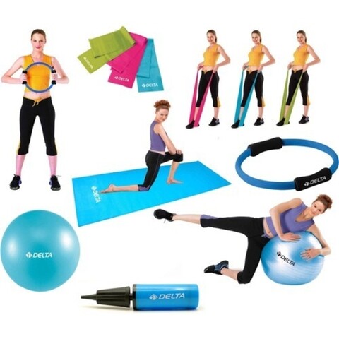 Set 8 piese pentru yoga/pilates 267DLT1637, Delta, PVC, multicolor
