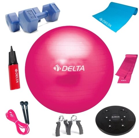 Set 8 piese pentru yoga/pilates 267DLT1834, Delta, PVC, multicolor
