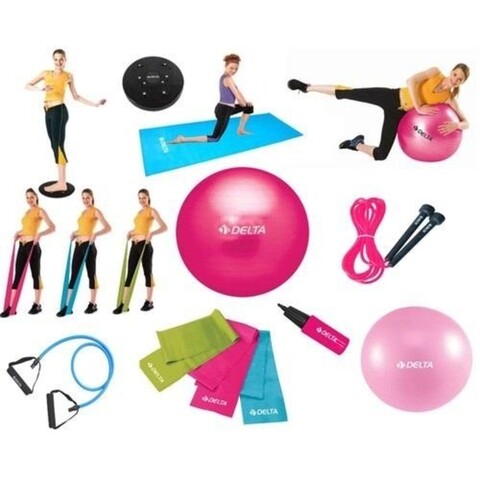 Set 10 piese pentru yoga/pilates 267DLT1816, Delta, PVC, multicolor