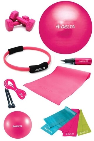 Set 11 piese pentru yoga/pilates 267DLT1759, Delta, PVC, multicolor