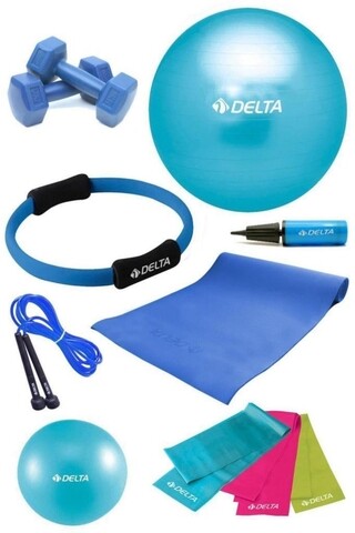 Set 11 piese pentru yoga/pilates 267DLT1775, Delta, PVC, multicolor