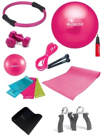 Set 14 piese pentru yoga/pilates 267DLT1716, Delta, PVC, multicolor