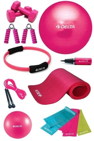 Set 15 piese pentru yoga/pilates 267DLT1752, Delta, PVC, multicolor