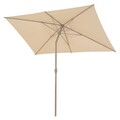 Calpe Téglalap alakú napernyő forgókarral, L.200 l.300 H.259 cm, alumínium, pezsgőszín/bézs