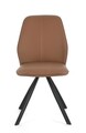 Scaun Maxwell, Bizzotto, 44 x 62 x 88 cm, otel/piele ecologica, maro cognac