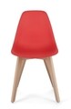 Scaun System, Bizzotto, 51.5 x 46.5 x 86 cm, lemn de fag/polipropilena, rosu