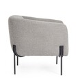 Fotoliu Claudine, Bizzotto, 78 x 74 x 73 cm, otel/poliester Boucle, gri