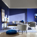 Fotoliu Avril, Bizzotto, 76 x 70 x 68 cm, otel/poliester Boucle, alb