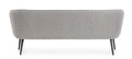 Canapea 3 locuri Avril, Bizzotto, 175 x 70 x 68 cm, otel/poliester Boucle, gri