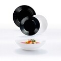 Serviciu de masa 18 piese, Luminarc, Harena, opal, alb/negru