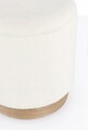 Set 2 taburete cu spatiu de depozitare Zoya, Bizzotto, Ø 37 x 42 cm, poliester Boucle, alb