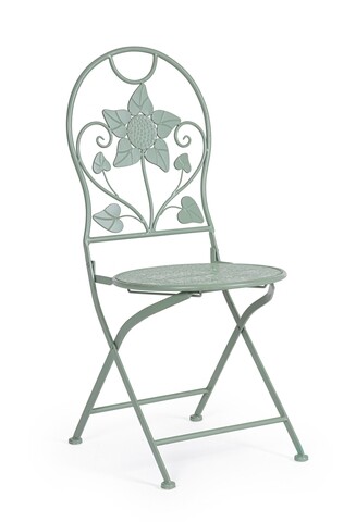 Harriet Kerti szék, Bizzotto, 40 x 40 x 94 cm, összecsukható, acél, zöld