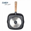 Tigaie grill Cooking by Heinner, 28 x 4.5 cm,  aluminiu turnat, negru