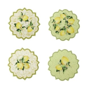 Galben/Verde, Set 4 suporturi pahare